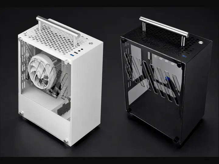 Корпус METALFISH T40 Mini-ITX, акриловая панель, белый/чёрный