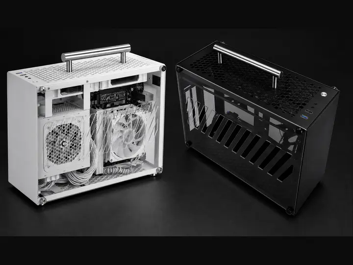 Корпус METALFISH T60 Mini-ITX, акриловая панель, белый/чёрный