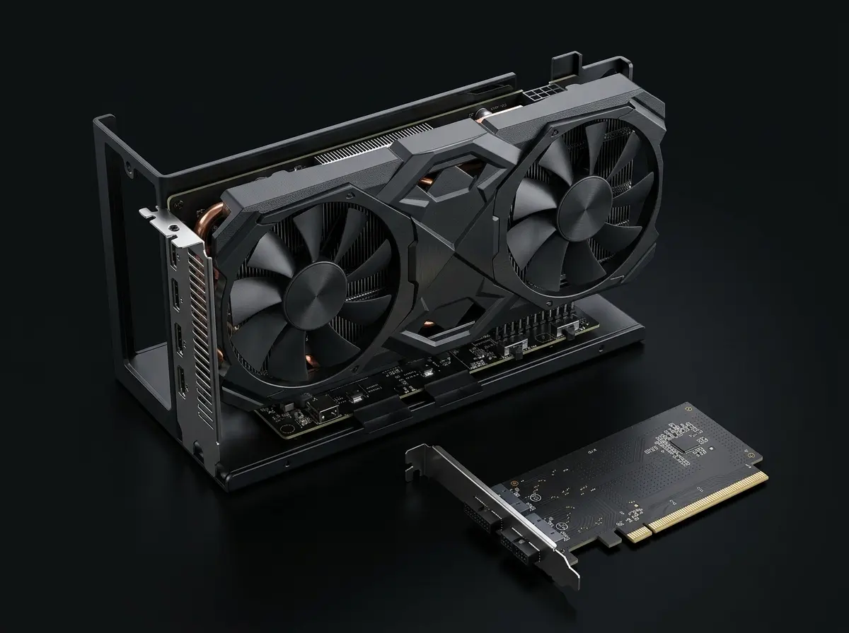 Райзер PCIe 4.0 x16 на SlimSAS 8654 для внешней видеокарты - без кабелей