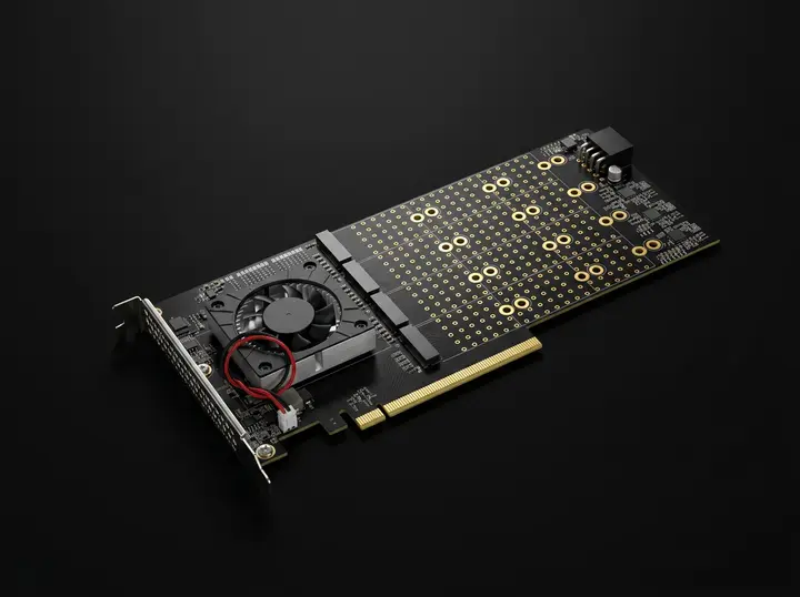 PCIe-карта расширения M.2 PLX8747 на 2 порта NVMe (Feiniu)