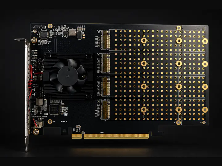 Плата расширения для 4x M.2 NVMe