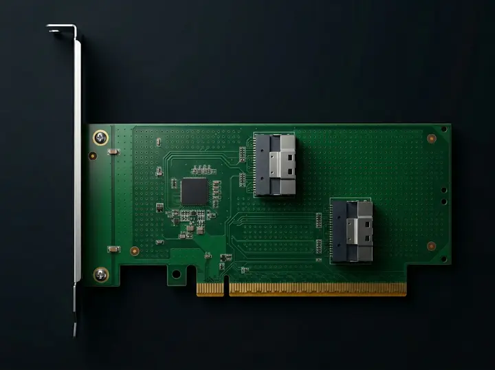 Адаптер PCIe 4.0 x16 на 2× SFF8654-8i для U.2 SSD / видеокарт (RTE162P54B-2U)