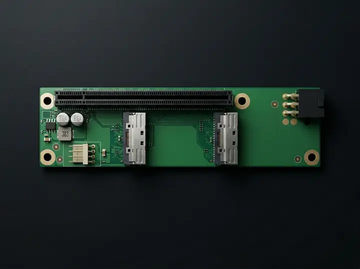 Адаптерная плата MCIO для внешнего PCIe-устройства