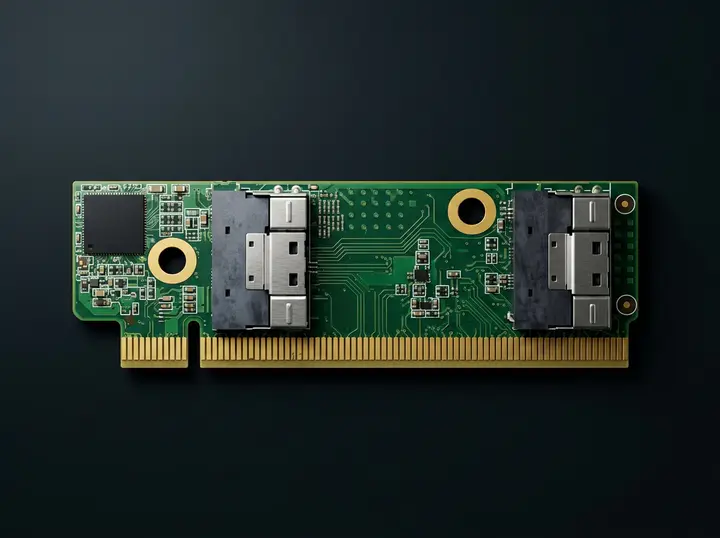 Адаптер PCIe 4.0 x16 → SFF8654 (внутренний выход) для внешней видеокарты, U.2