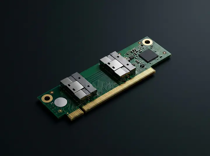 Внешний адаптер PCIe 4.0 x16 to SlimSAS SFF-8654